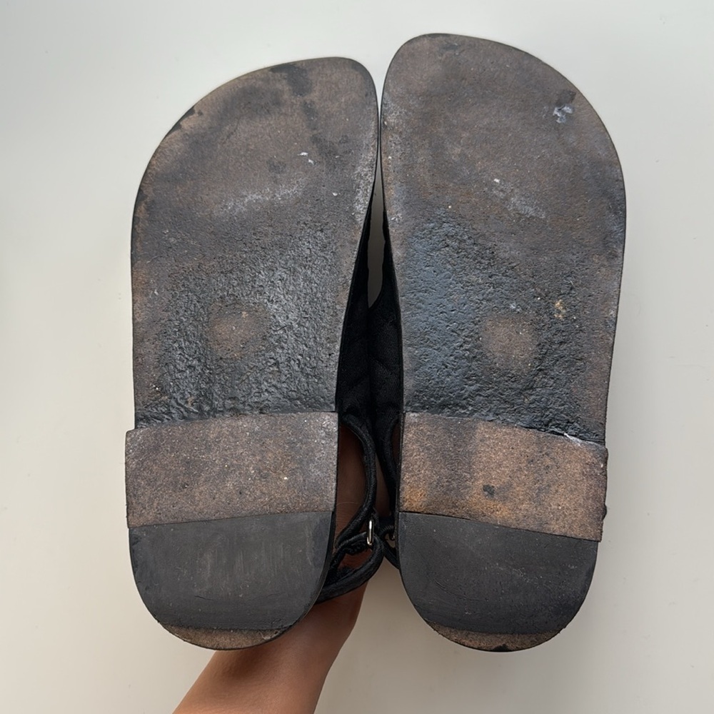 Chanel Quilted Dad Sandals, Black, Size 39.5 - Picture 15 of 17